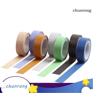 Chunrong สติกเกอร์เทปกาว สีพื้น สําหรับทําแพลนเนอร์ อัลบั้มรูปภาพ DIY