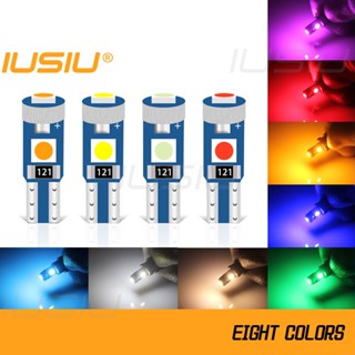 Iusiu ใหม่ หลอดไฟ LED T5 3030 W3W W1.2W 17 73 74 2721 สีแดง สีเหลือง สีเขียว สําหรับรถจักรยานยนต์