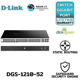 COINSคืน15%⚡FB9JMZV6⚡ D-LINK DGS-1210-52 52-PORT GIGABIT SMART MANAGED SWITCH