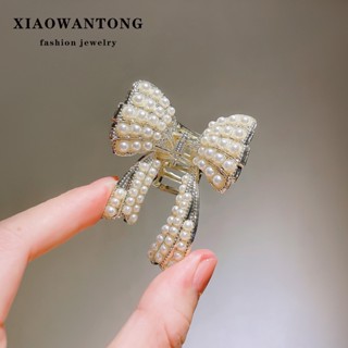 Spot second hair# hairpin Internet celebrity Japan and South Korea New bow headwear head spoon grab clip top clip temperament Pearl hairpin hair accessories spot 8.cc