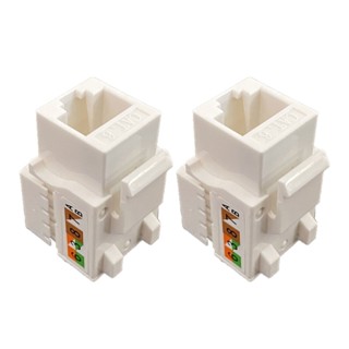 Ann แผ่นแจ็คกุญแจอีเธอร์เน็ตติดผนัง พร้อมคัปเปลอร์หิน RJ45 Cat6 ตัวเมีย เป็นตัวเมีย