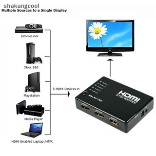 Shakangcool ฮับสวิตช์แยก HDMI 3 หรือ 5 พอร์ต และรีโมต 1080p สําหรับ HDTV PC SGL