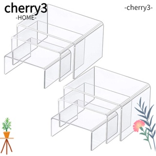 Cherry3 ชั้นวางเครื่องประดับอะคริลิคใส ทรงสี่เหลี่ยม ขนาดใหญ่ 2 ชุด