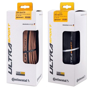 Continental Ultra Sport III ยางจักรยาน พับได้ 700x28 สีดําล้วน puregrip 3