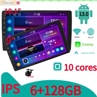 เครื่องเล่นมัลติมีเดีย MP5 วิทยุ บลูทูธ 2Din IPS 6+128GB Android 13.0 รองรับ Carplay ซิมการ์ด 4G DPS AM FM GPS WIFI สําหรับรถยนต์