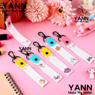 Yann1 พวงกุญแจ สีเขียว สีเหลือง ทนทาน สําหรับสํานักงาน 6 ชิ้น