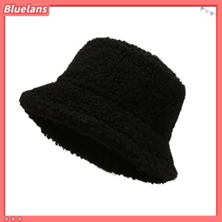 Bluelans หมวกบักเก็ต ทรงโดม สีพื้น หรูหรา ให้ความอบอุ่น สําหรับใช้ในชีวิตประจําวัน