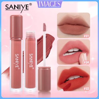 SANIYE ลิปสติก ลิปสติกเนื้อกำมะหยี่ กันน้ำ กันเหงื่อ สำหรับผู้หญิง