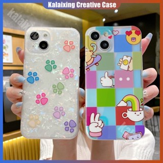 เคสโทรศัพท์มือถือ ลายสก๊อต และรอยเท้าสุนัข สีสันสดใส สําหรับ Samsung HUAWEI P40 P50 P60 Pro M30 M40 M50 Pro