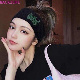 Back2life ที่คาดผม สไตล์เกาหลี ถัก แฟชั่น สีพื้น ปีกกว้าง Ins สไตล์กีฬา ผ้าพันคอ