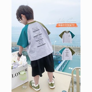 พร้อมส่ง ขายดี เสื้อยืดแขนสั้น สไตล์เกาหลี ญี่ปุ่น แฟชั่นฤดูร้อน สําหรับเด็กผู้ชาย 2023