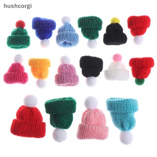 [hushcorgi] หมวกบีนนี่ ผ้าถัก ขนาดเล็ก สําหรับตกแต่งบ้านตุ๊กตา เทศกาลคริสต์มาส ปีใหม่ 5 ชิ้น