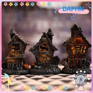 Daphs บ้านผีสิงฮาโลวีน พร็อพสยองขวัญ บ้านเรซิน DIY หัวกะโหลก หลอน สําหรับตกแต่งบ้าน ฮาโลวีน