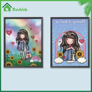 【Doub X ✮】ภาพวาดปักเพชร ทรงกลม ลายตุ๊กตา 5D DIY สําหรับตกแต่งบ้าน ✮