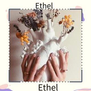 Ethel1 แจกันดอกไม้แห้ง รูปหัวใจ สีขาว ทอง แดง แนวตลก หลายซ็อกเก็ต สําหรับตั้งโต๊ะ