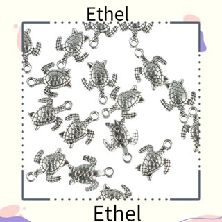 Ethel1 พวงกุญแจ จี้เต่า โลหะผสมสังกะสี 16 มม. X 12 มม. 100 ชิ้น