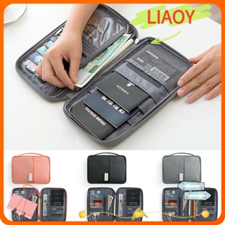 Liaoy กระเป๋าใส่หนังสือเดินทาง เอกสาร บัตร RFID จัดระเบียบการเดินทาง