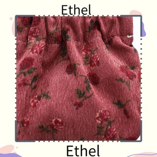 Ethel1 กระเป๋าผ้าลูกฟูก น่ารัก ฤดูใบไม้ผลิ ลําลอง ผ้าอนามัย กระเป๋าเก็บกุญแจ ปิดในตัว ขนาดเล็ก กระเป๋าผู้หญิง เปลี่ยนกระเป๋า