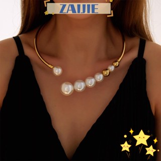 Zaijie24 สร้อยคอโช้คเกอร์ แฟชั่น หรูหรา แรงบิดจําลอง เชื่อมโยง โช้คเกอร์