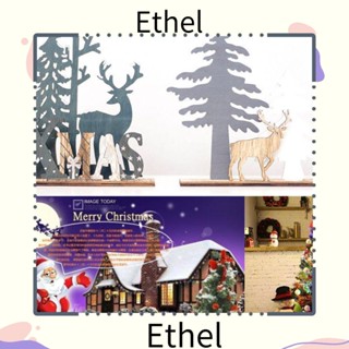 Ethel1 กวางเอลก์ DIY ของขวัญ บ้าน สวน อุปกรณ์ตกแต่ง เครื่องประดับคริสต์มาส