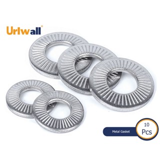 Urlwall แหวนรองล็อก แบบสเตนเลส กันสั่น M8 M10 M12 M16 M20 10 ชิ้น