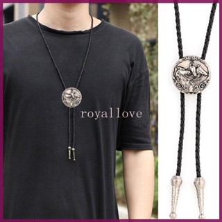 Royal Bolo เนคไท หัวเข็มขัดแกะสลักหัวม้า สําหรับผู้ชาย