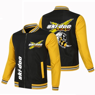 ski-doo LOGO baseball uniform motorcycle outdoor riding color matching thin sports windproof jacket