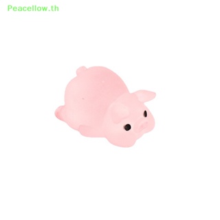 Peacellow ฟิกเกอร์เรซิ่น รูปการ์ตูนหมู ขนาดเล็ก แฮนด์เมด DIY 6 ชิ้น