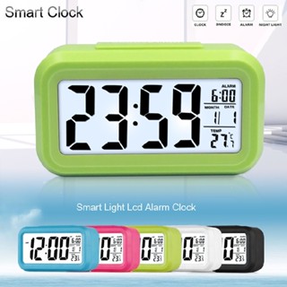 LED Snooze Digital Alarm Clock Calendar Temperature Illuminated Display