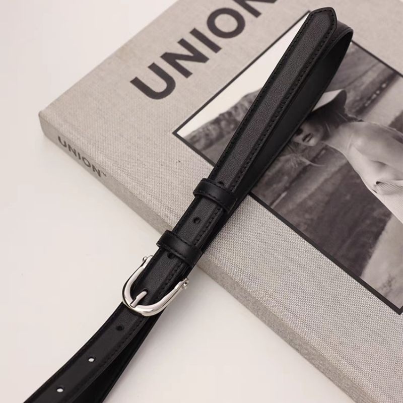 PL-022 ❤️แบรนด์LULU❤️ เข็มขัดหนังPUเกรดพรีเมียม อะไหล่เงิน หุ้มหนังทั้งเส้น - รูปที่ 3