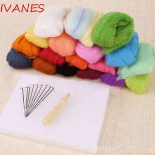 Ivanes ชุดเข็มถัก 25 สี 25 สี พวงกุญแจ ผ้าขนสัตว์ แฮนด์เมด ของเล่นเสริมการเรียนรู้เด็ก สําหรับตกแต่งบ้าน