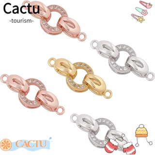 Cactu ตะขอทองเหลือง ประดับเพทาย ทรงวงรี สีเงิน ทอง แพลตตินัม ทอง เครื่องประดับ