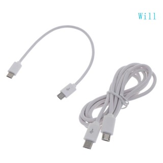 Will สายเคเบิล Micro USB เป็น Micro USB OTG ตัวผู้ เป็นตัวผู้ สําหรับโทรศัพท์ และโต๊ะ PS-3 PS-4