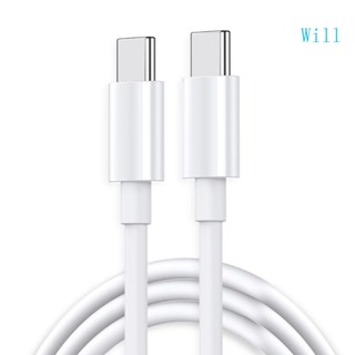 Will PD สายชาร์จ Type-C เป็น Type-C ยาว 1 เมตร 60W ชาร์จเร็ว สําหรับโทรศัพท์มือถือ