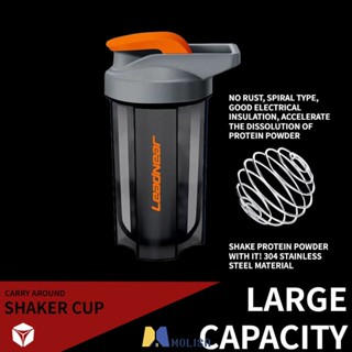 500ml Blender Shaker Bottle With Stainless Whisk Ball Bpa Free Plastic Protein Shakes ยิม ขวดน้ำกีฬา MOLISA MOLISA