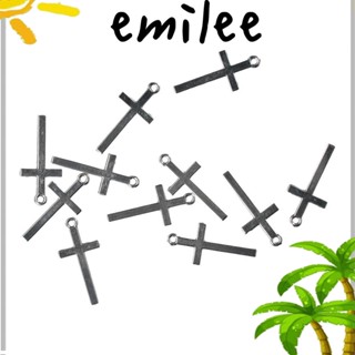 Emilee จี้ลูกปัดไม้กางเขน โลหะ ขนาดเล็ก 14x30 มม. 200 ชิ้น