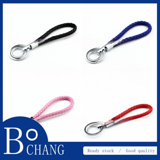 Bochang 【พร้อมส่ง】พวงกุญแจรถยนต์ แบบหนัง