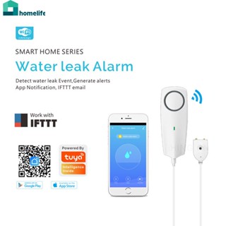 Water Leak Sensor เครื่องตรวจจับระดับน้ำแบบไร้สาย Alarm Full Water Alarm Real Time Monitoring APP Push Notification Alert Multi Scenarios Matching home home