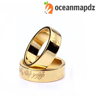 Oceanmapdz แหวนแม่เหล็ก ลายตัวอักษร สีทอง 18 19 20 มม. ของเล่นมายากล สําหรับเด็ก