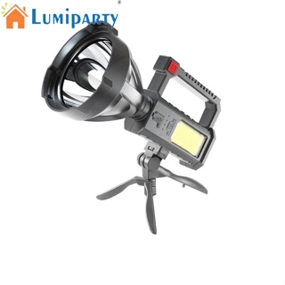 Lumiparty ไฟฉายสปอตไลท์ Led แบบพกพา พลังงานสูง กันน้ํา ชาร์จ Usb พร้อมขาตั้ง