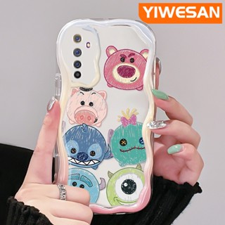 เคสโทรศัพท์มือถือ แบบใส ลายการ์ตูนสตรอเบอร์รี่ หมีน้อยน่ารัก สีครีม สําหรับ Realme 6 Pro 6s Narzo