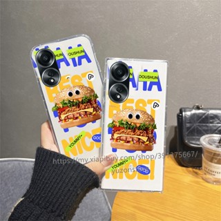 Phone Case OPPO A38 A55 A54 A74 A95 A94 A16 A16k 4G 5G มาใหม่ เคสโทรศัพท์มือถือแบบนิ่ม TPU ลายการ์ตูนอาหาร สําหรับ