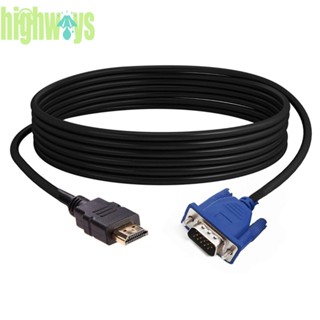 อะแดปเตอร์สายเคเบิล HDMI ตัวผู้ เป็น VGA ตัวผู้ 1080P ยาว 1.8 ม. สําหรับโปรเจคเตอร์วิดีโอ HDTV [highways.th]