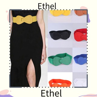 Ethel1 เข็มขัดยางยืด ผู้หญิง ลําลอง สวยหรู โบ คาดเอว