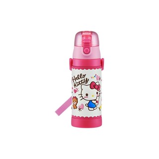 Skater Kids Stainless Steel Straight Drink 3D Water Bottle for Kids 480ml Hello Kitty Girls SDPV5