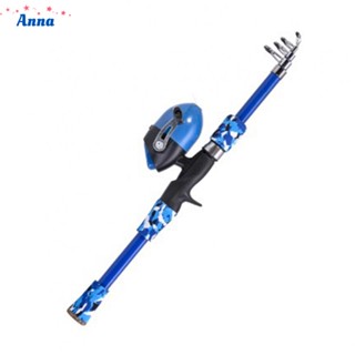 【Anna】1.65m Kids Fishing Rod Set Telescoping Fishing Rod Reel Rod &amp; Reel Combos