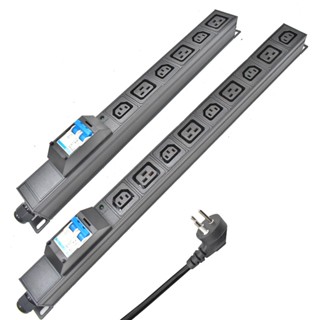 Pdu รางปลั๊กไฟ หน่วยจ่ายไฟ C13 C19 ซ็อกเก็ตสวิตช์แอร์ ประเทศไทย 2 เมตร