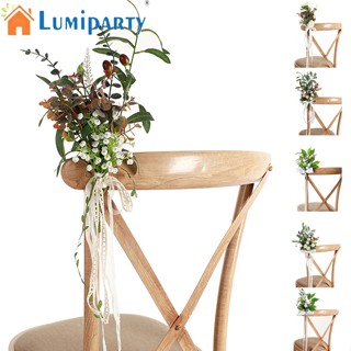 Lumiparty ดอกไม้ประดิษฐ์ หลากสี สําหรับตกแต่งเก้าอี้งานแต่งงาน กลางแจ้ง