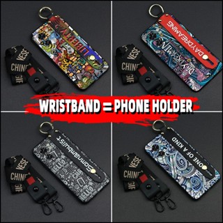 Anti-dust Anti-knock Phone Case For MOTO Edge40 Fashion Design ring Phone Holder Wristband Graffiti Silicone Durable Soft case