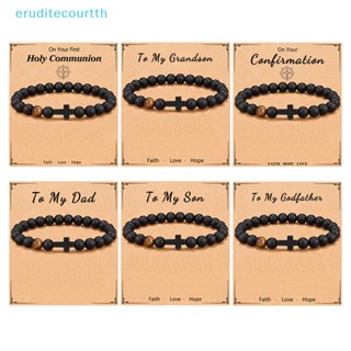 [eruditecourtth] สร้อยข้อมือลูกปัดหินธรรมชาติ เนื้อแมตต์ สีดํา แฮนด์เมด สําหรับผู้ชาย และผู้หญิง เหมาะกับการเล่นฟิตเนส [ใหม่]